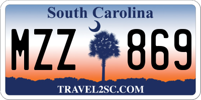 SC license plate MZZ869
