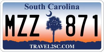 SC license plate MZZ871