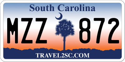 SC license plate MZZ872
