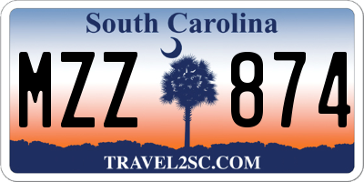 SC license plate MZZ874