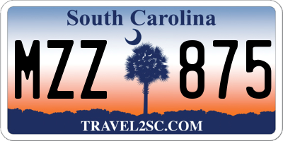 SC license plate MZZ875