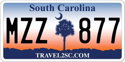 SC license plate MZZ877