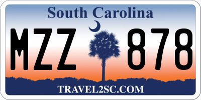SC license plate MZZ878