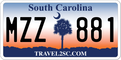 SC license plate MZZ881