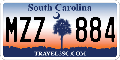 SC license plate MZZ884