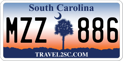 SC license plate MZZ886