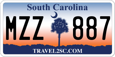 SC license plate MZZ887