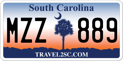 SC license plate MZZ889
