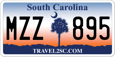 SC license plate MZZ895