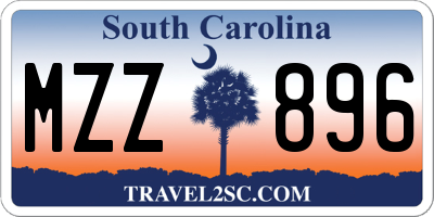 SC license plate MZZ896
