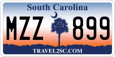 SC license plate MZZ899
