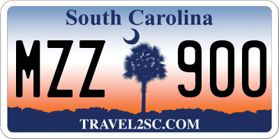 SC license plate MZZ900