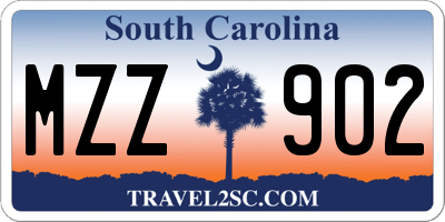 SC license plate MZZ902