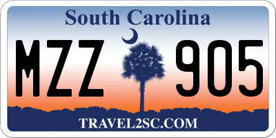 SC license plate MZZ905