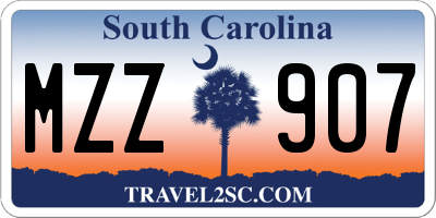 SC license plate MZZ907