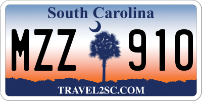 SC license plate MZZ910