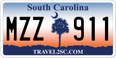 SC license plate MZZ911