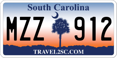 SC license plate MZZ912