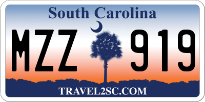 SC license plate MZZ919