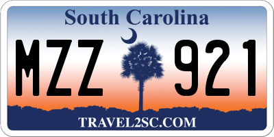 SC license plate MZZ921