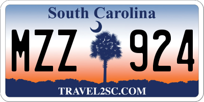 SC license plate MZZ924