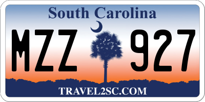 SC license plate MZZ927