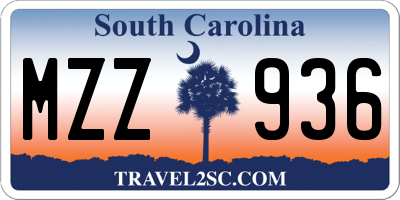 SC license plate MZZ936