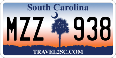 SC license plate MZZ938