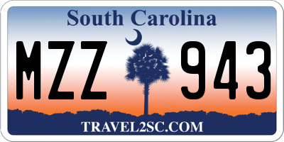 SC license plate MZZ943