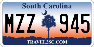 SC license plate MZZ945