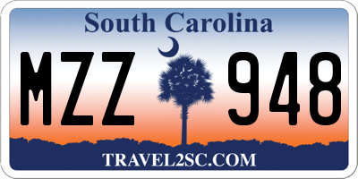 SC license plate MZZ948