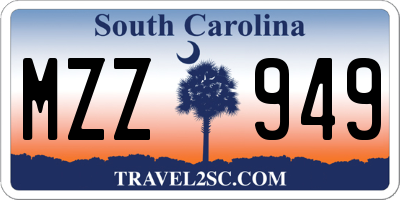 SC license plate MZZ949