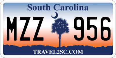 SC license plate MZZ956