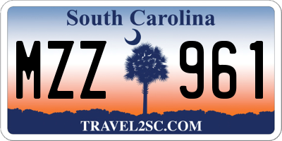 SC license plate MZZ961
