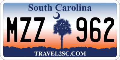 SC license plate MZZ962