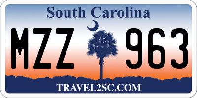 SC license plate MZZ963