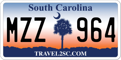 SC license plate MZZ964