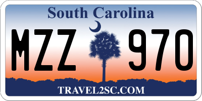 SC license plate MZZ970