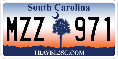 SC license plate MZZ971