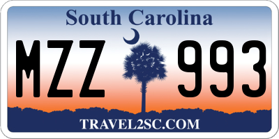SC license plate MZZ993
