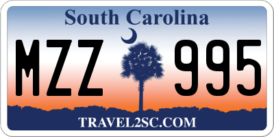 SC license plate MZZ995