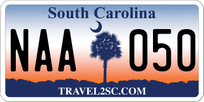 SC license plate NAA050