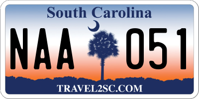 SC license plate NAA051