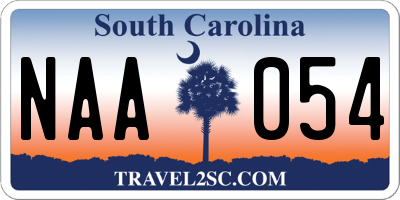 SC license plate NAA054