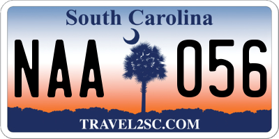 SC license plate NAA056
