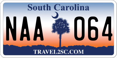 SC license plate NAA064