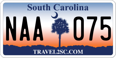 SC license plate NAA075