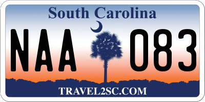 SC license plate NAA083