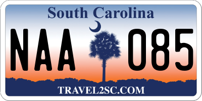SC license plate NAA085