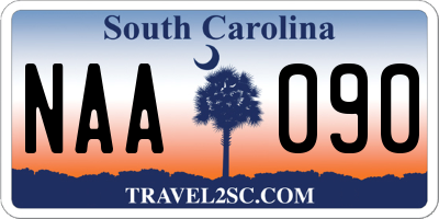 SC license plate NAA090